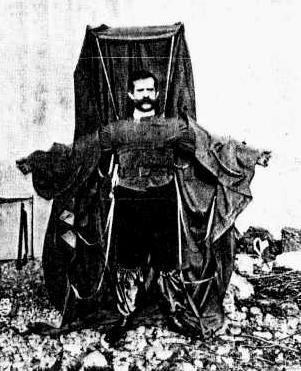Franz Reichelt in his parachute suit, 1912