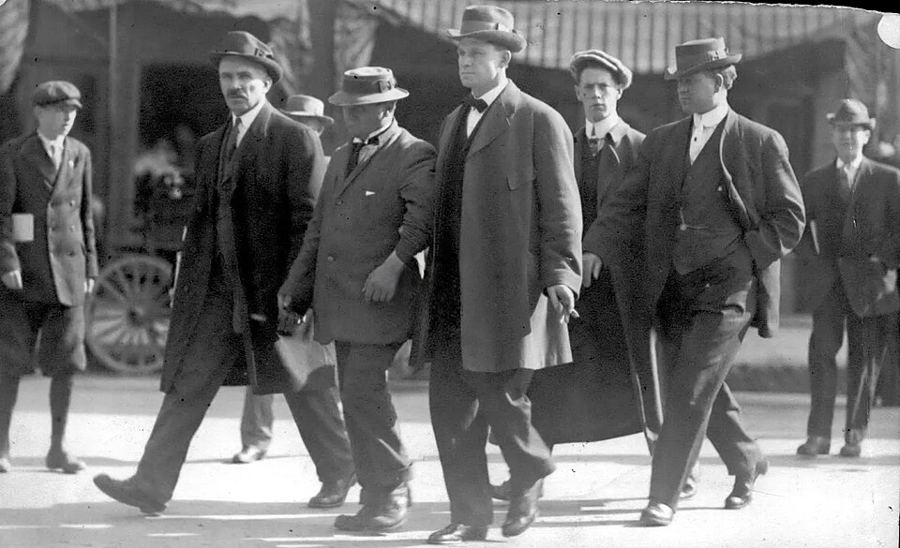 John Schrank being escorted to court in 1912